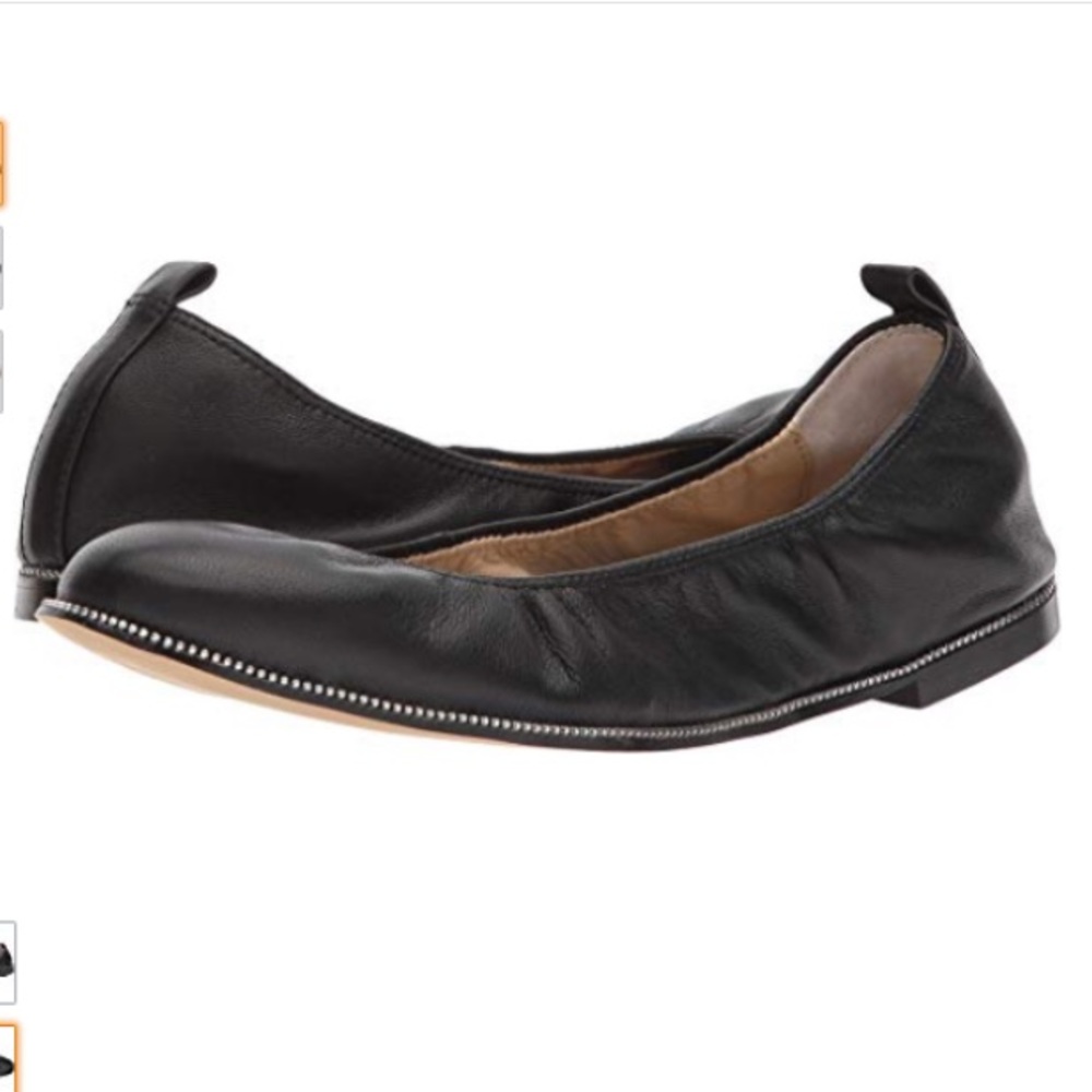 Botkier Mason Black Leather Ballet Flats